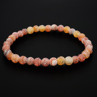 Браслет каменный Африканский Розовый матовый агат - дарует дoлгyю жизнь и защиту владельцу