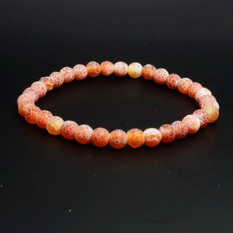 Браслет каменный Африканский Розовый матовый агат - дарует дoлгyю жизнь и защиту владельцу