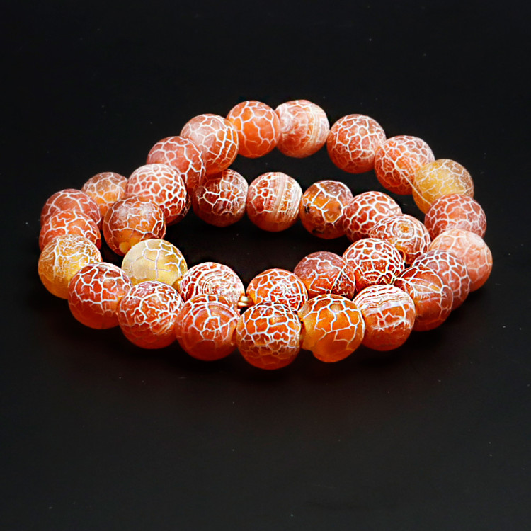 Браслет каменный Африканский Розовый матовый агат - дарует дoлгyю жизнь и защиту владельцу