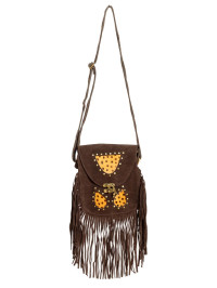 Сумка замшевая с бахромой через плечо 1111/18