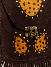 Сумка замшевая с бахромой через плечо 1111/18