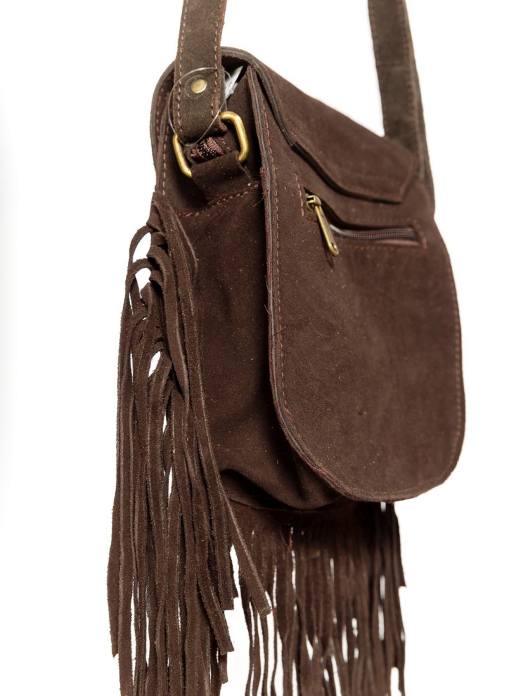 Сумка замшевая с бахромой через плечо 1111/18