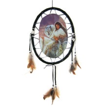 Панно овальное Волк и Девушка 50х40см, пластик, ткань Панно овальное Волк и Девушка 50х40см, пластик, ткань