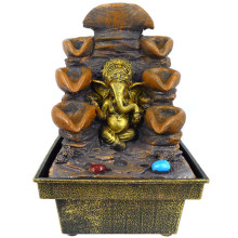 4-22 Фонтан Ганеша 19см полистоун