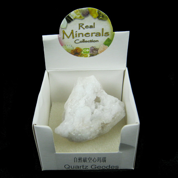 Минерал QuartGeodes Жеода кварца  в коробочке
