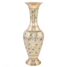 Ваза кашмирская  В1615/13/1 (C.J.C. Эмаль Белая)