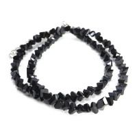 Набор бусы и браслет из Алмазной крошки черного цвета