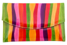 Кошелек кожа ручной принт  101/2