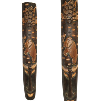 Маска со слоником и черепахой 100см настенная дерево албезия символ богатства, власти, стабильности Маска со слоником и черепахой 100см настенная дерево албезия символ богатства, власти, стабильности