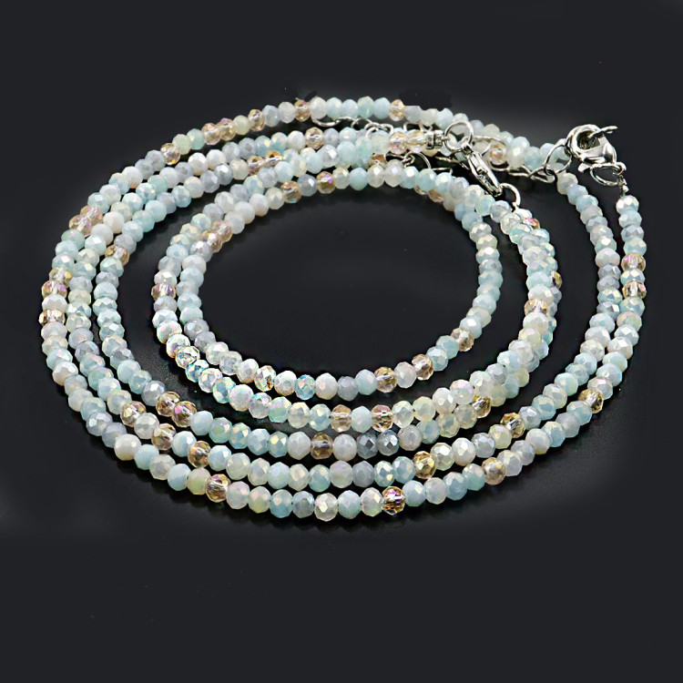 Бусы Чокер из Марказита Сияние алмазов с огранкой d-2мм 38см