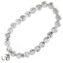 BX147 Браслет с подвеской на Просветление (Ом) камень,8мм