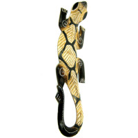 Панно Ящерица 49х11см, дерево