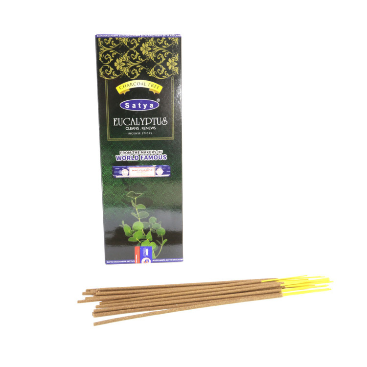 Благовония Satya Hexa Eucalyptus Эвкалипт аромапалочки уп-6шт