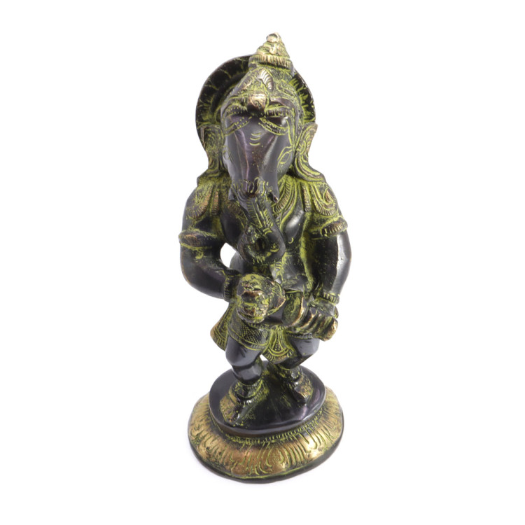 Ганеш Music дарующий счастье и удачу Antic бронза h-21см L-9см 1,761кг