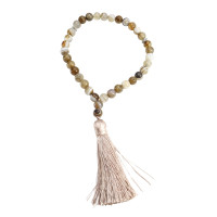 Четки 33 бусины Серый агат Натуральный камень10мм