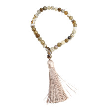 Четки 33 бусины Серый агат Натуральный камень10мм