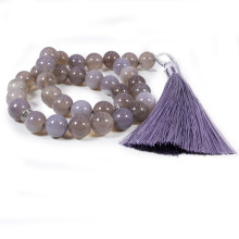 Четки 33 бусины Серый агат Натуральный камень10мм