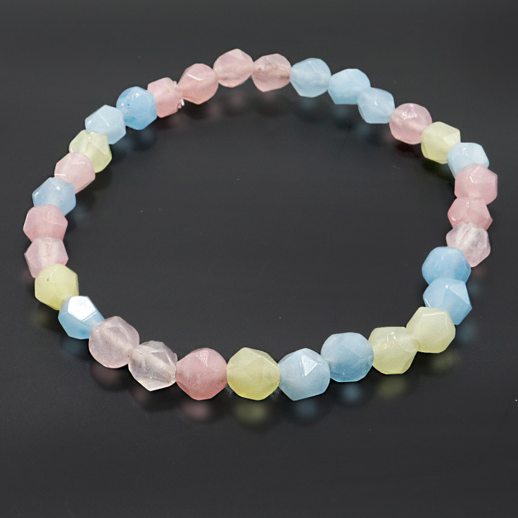 Браслет из камня с огранкой Берилл привлекает денежные потоки 6мм