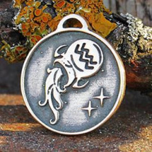 BV04-11 Зодиак № 11, Водолей, бронза, Д-26мм, 26*29мм (ЗЗ 011)