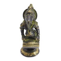 Ганеш Music дарующий счастье и удачу Antic бронза h-21см L-9см 1,885кг