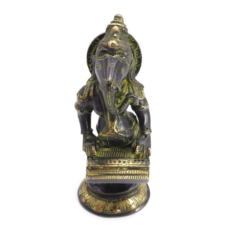 Ганеш Music дарующий счастье и удачу Antic бронза h-21см L-9см 1,885кг