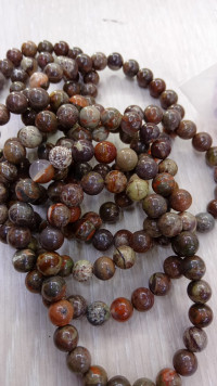 Браслет каменный Турмалин микс цвета - символ денежного благополучия 6мм