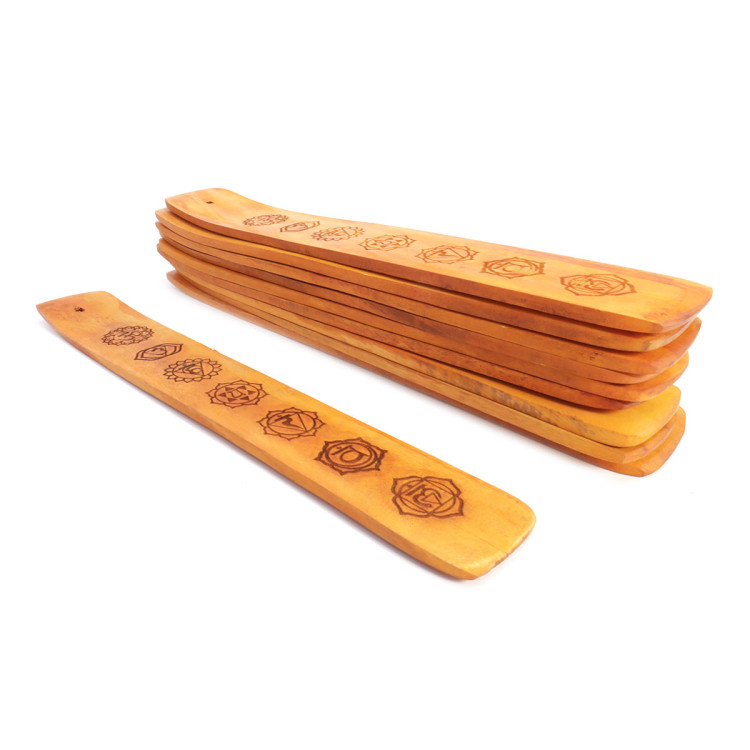 Подставка под благовония Семь Чакр Лыжа Lazer дерево уп 10шт