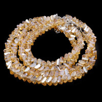 Бусы Алмазная крошка с огранкой 8мм-50см Цитриновые