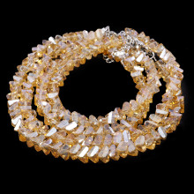 Бусы Алмазная крошка с огранкой 8мм-50см Цитриновые