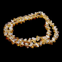 Бусы Алмазная крошка с огранкой 8мм-50см Цитриновые