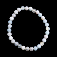 Браслет каменный Голубой агат - карьерный рост налаживание связей удачные сделки 6мм