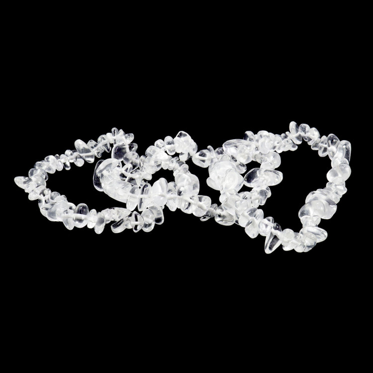 Браслет из камня уп-3шт Горный хрусталь дарует новые возможности