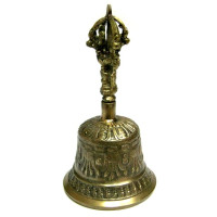 Поющий колокол Тибет 14см бронза