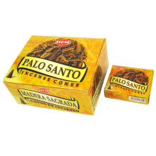 HEM конусные благовония Palo Santo СВЯЩЕННОЕ ДЕРЕВО блок 12 шт.