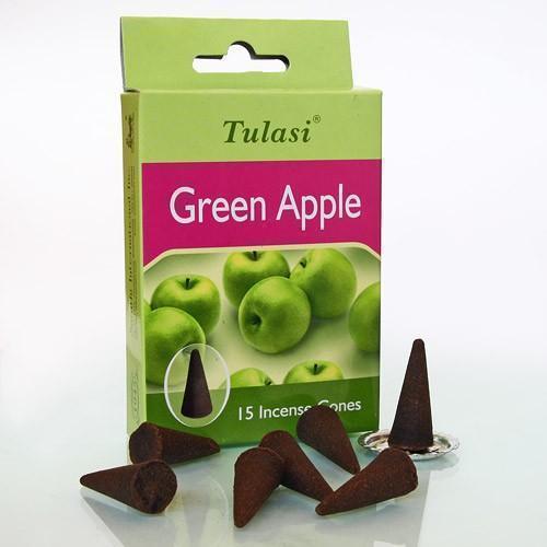 Благовония Sarathi, Зеленое яблоко (Green Apple) 15 конусов	