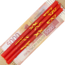 IRO-10-09 Свечи восковые Счастливая семья, процветающий дом 18см, 3шт