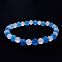 Браслет из камня Розовый кварц и Аквамарин 6мм помогут разбудить остывшие чувства