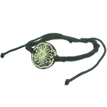 355-11 Браслет d24мм, кость, текстиль