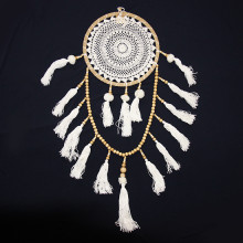 Ловушка снов Для украшения праздников макраме d-32cм h-90см Ловушка снов Для украшения праздников макраме d-32cм h-90см