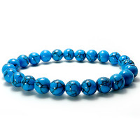 Браслет каменный Бирюза - защита, процветание и достаток в семье 8мм
