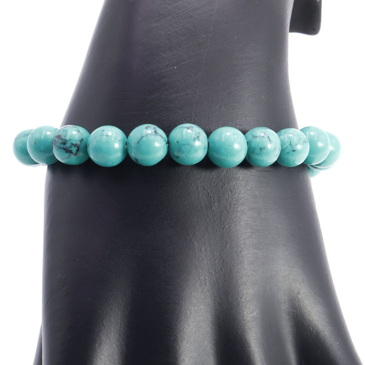 Браслет каменный Бирюза - защита, процветание и достаток в семье 8мм