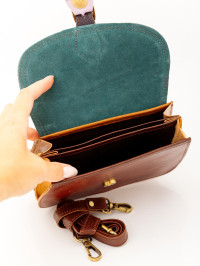 Сумка натуральная кожа через плечо  1122/15