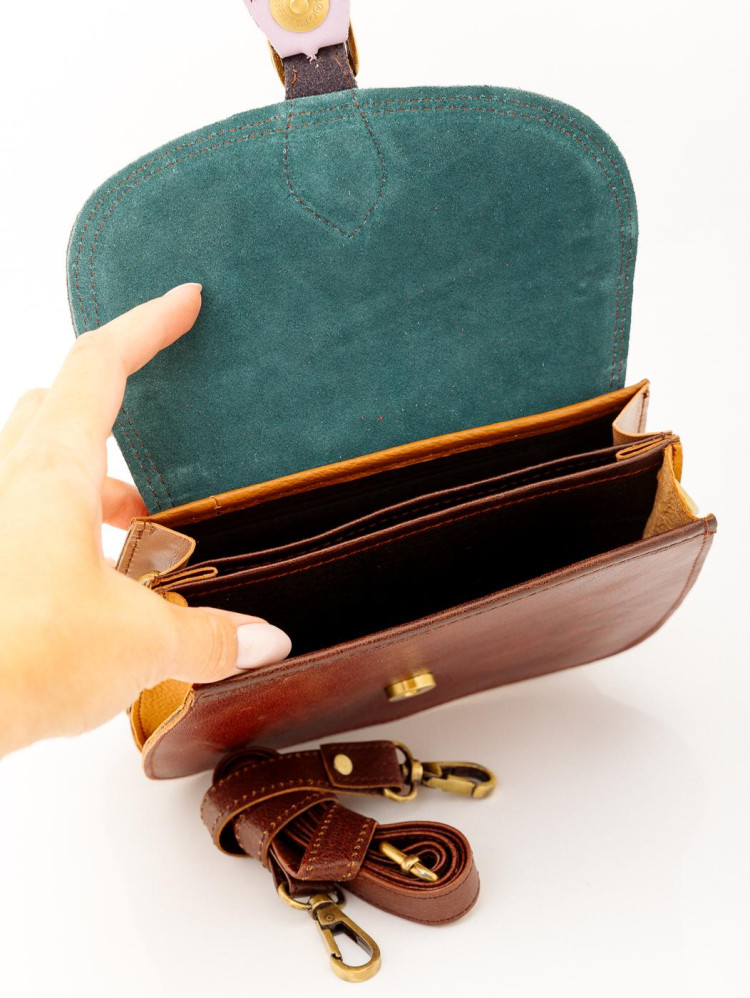 Сумка натуральная кожа через плечо  1122/15