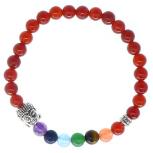 BX001 Браслет 7 чакр с Буддой, 6 мм, камень