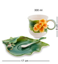  Чайная пара ''Лягушки и цветы канны'' (Pavone)
