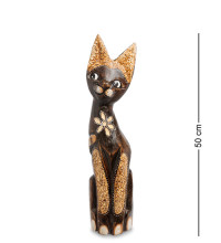Статуэтка "Кошка" 50см (албезия, о.Бали)