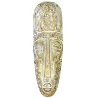 Панно Маска 80х27см, дерево