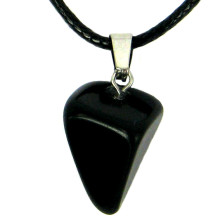 AK15 Талисман из камня на Защиту от сглаза (Чёрный агат),со шнурком