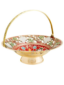 Ваза-фруктовница с ручкой 7" Фр10088/6 Ваза-фруктовница с ручкой 7" Фр10088/6