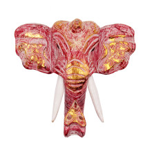 Сувенир из дерева  Маска Голова Слона 19см Албезия Антик Red